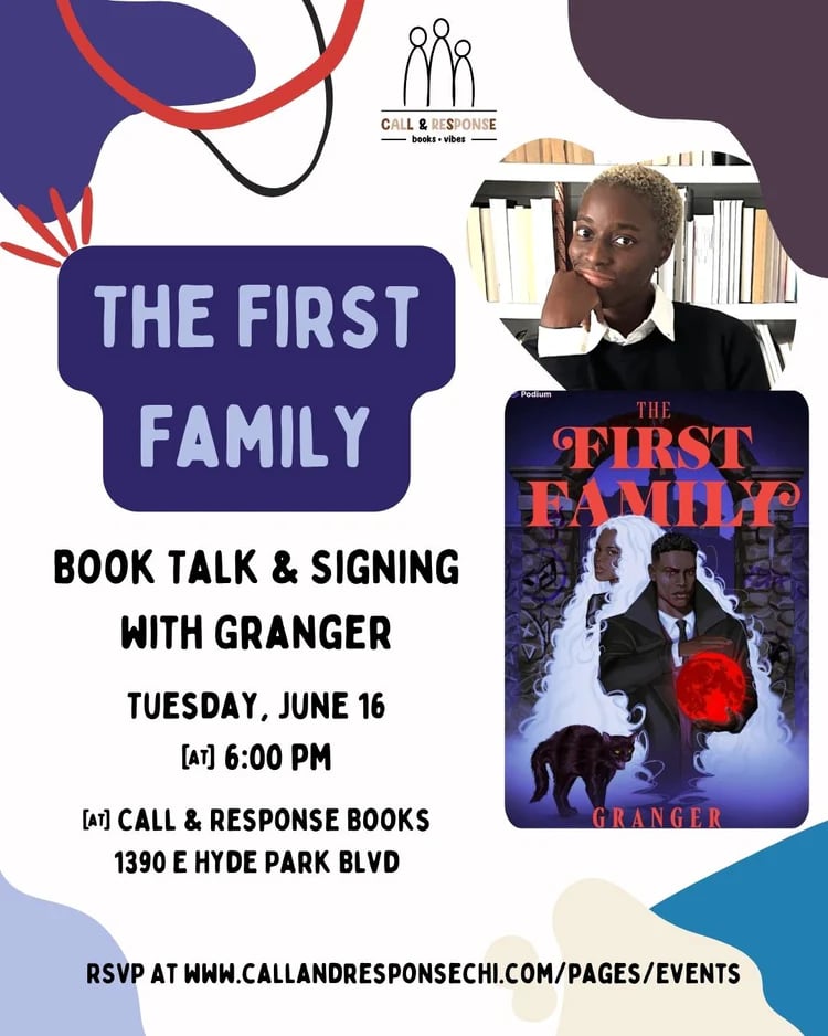 Granger author photo and cover of The First Family