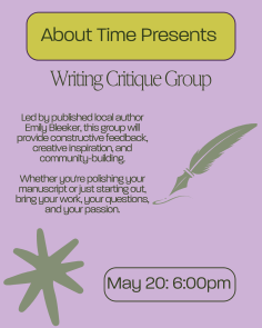 Writing Critique Group with Emily Bleeker