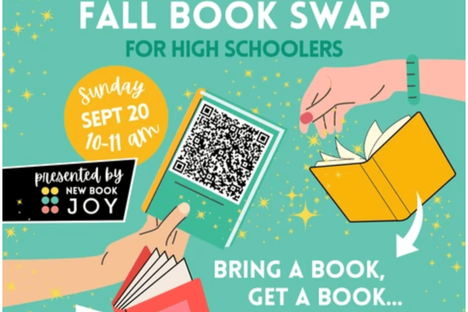 Hands holding books