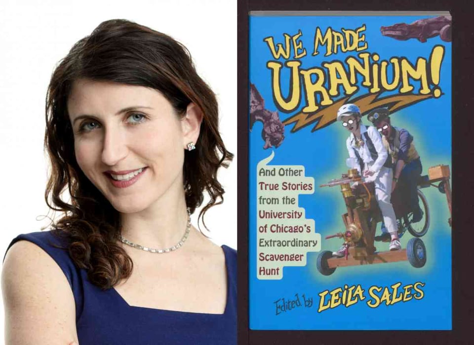 photo of leila sales and cover of book We Made Uranium
