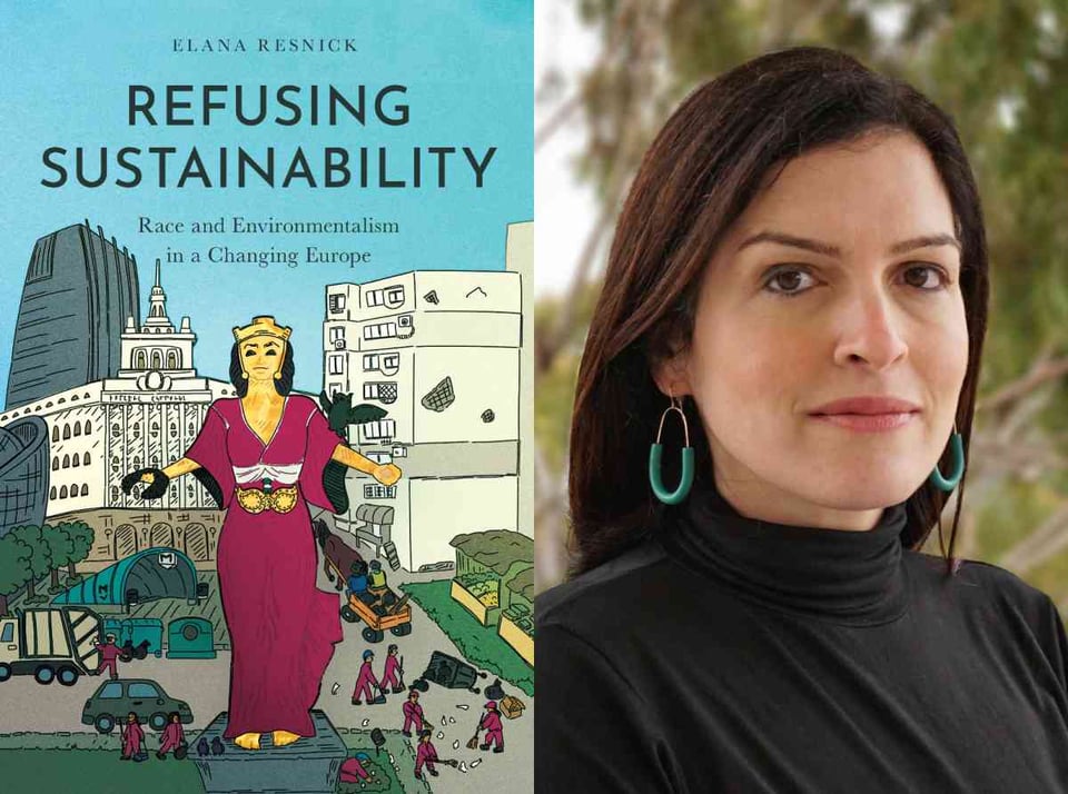 photo of elana resnick and book cover