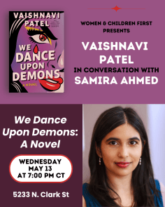 poster of Viashnavi Patel event at Women & Children First