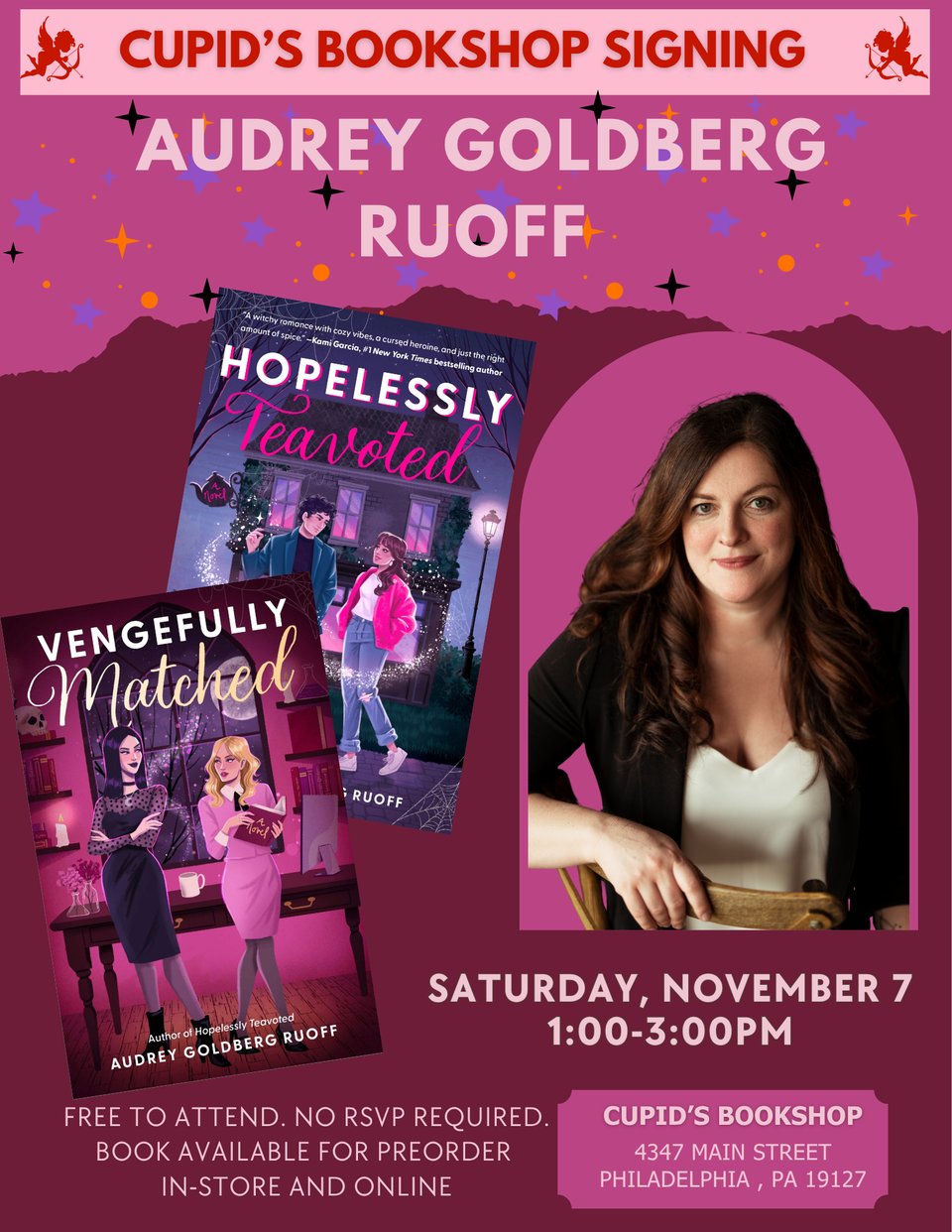 author signing poster