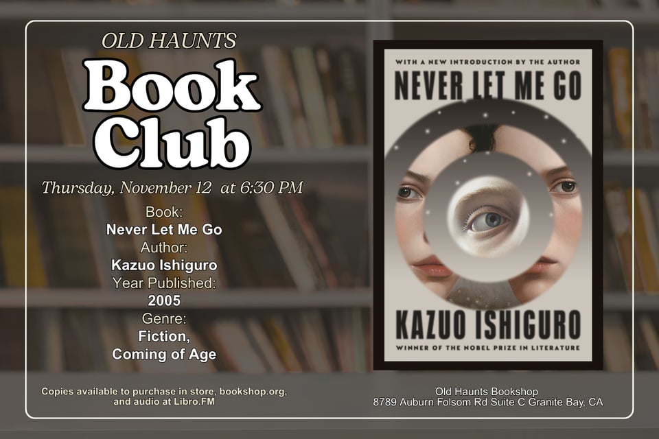 book club details and book cover