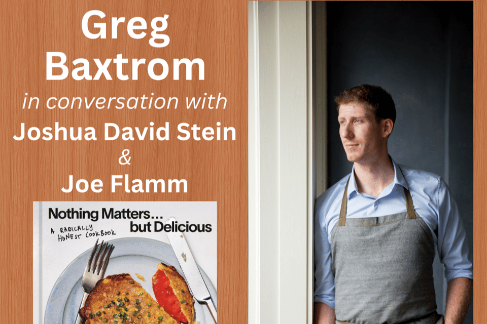 greg baxtrom cookbook event