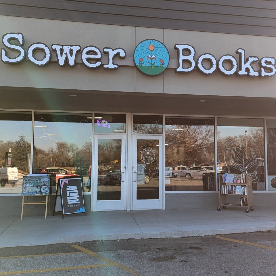 picture of the front of the store of Sower Books