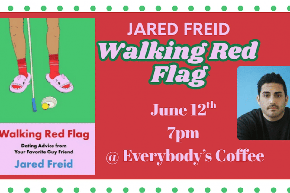 walking red flag book launch event