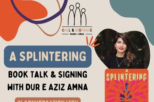 event cover for a splintering at call and response books