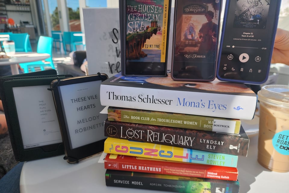 book pile