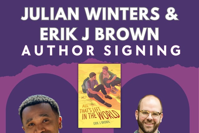 author signing poster