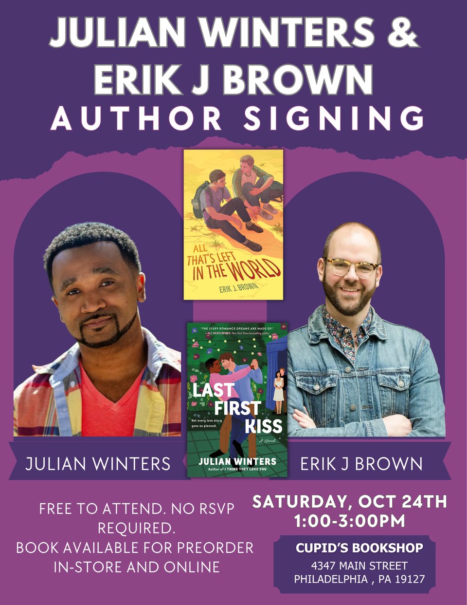author signing poster