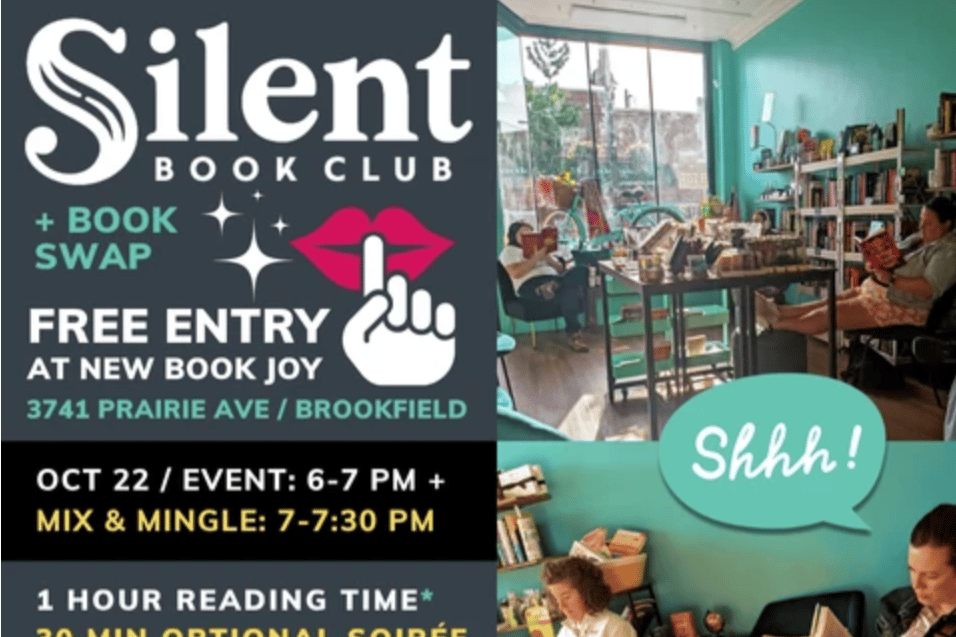 Silent readers at book store